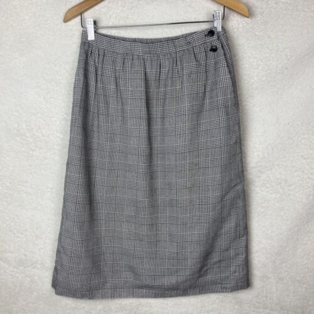 Vintage Weathervane Petites Skirt Plaid A-Line Midi Union Made in USA‎ Size 10